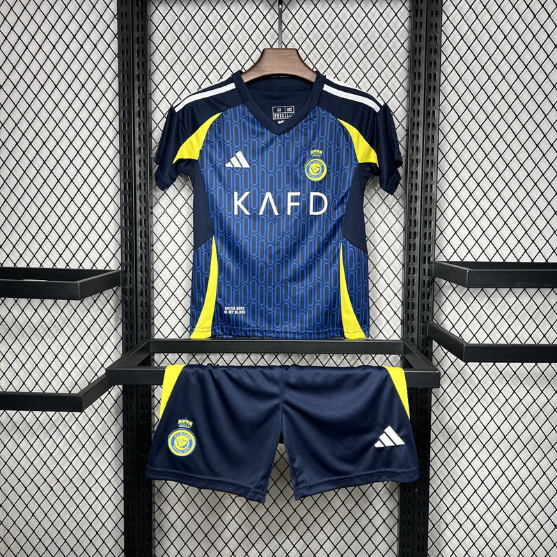 Conjunto Infantil Al Nassr Fora 24/25 - Azul